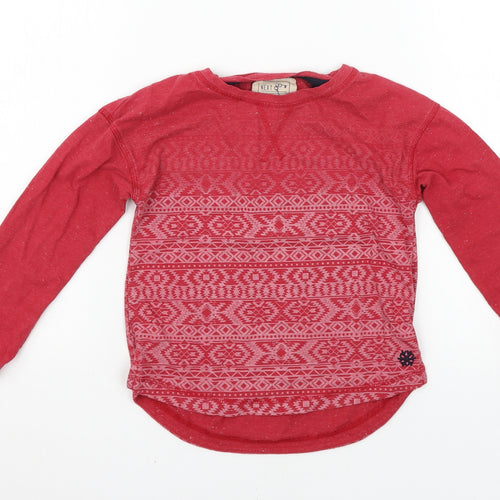 NEXT Girls Red Argyle/Diamond  Basic T-Shirt Size 5 Years