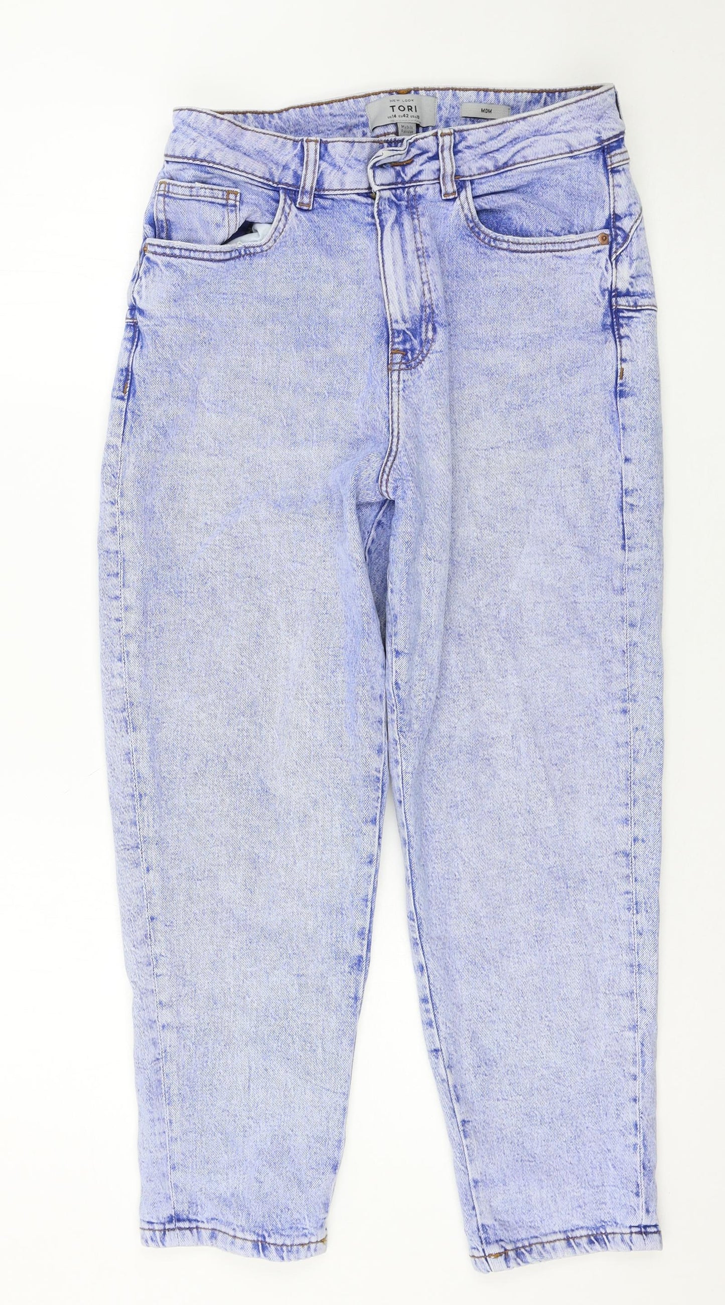 New Look Womens Blue   Mom Jeans Size 14 L26 in