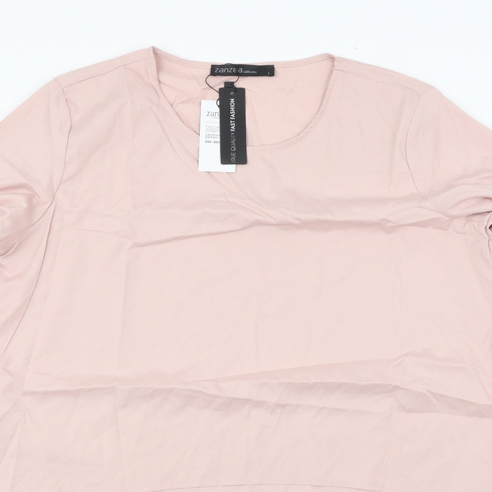 Zanzea Womens Pink   Basic Blouse Size L