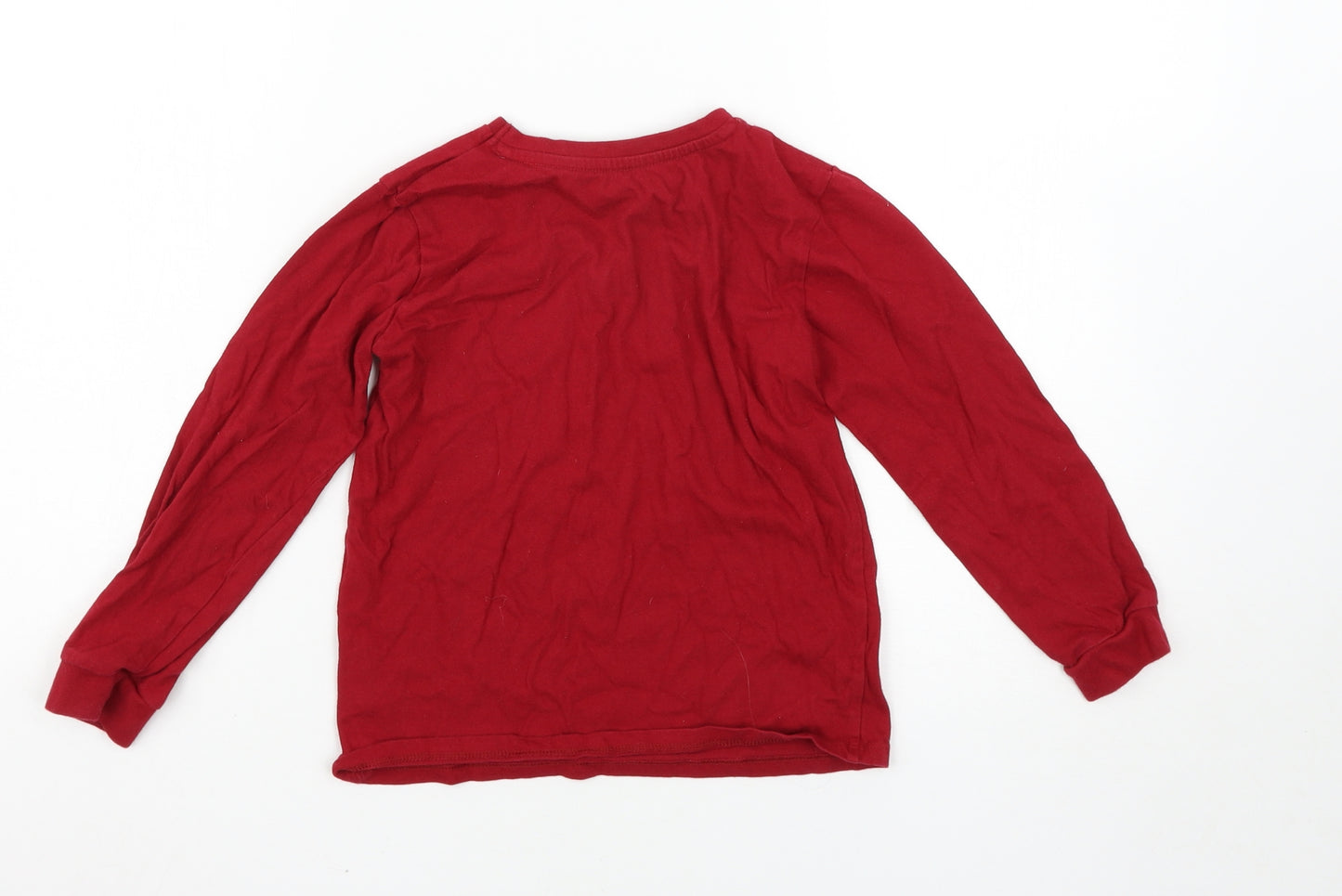 Nutmeg Girls Red Solid  Top Pyjama Top Size 6-7 Years