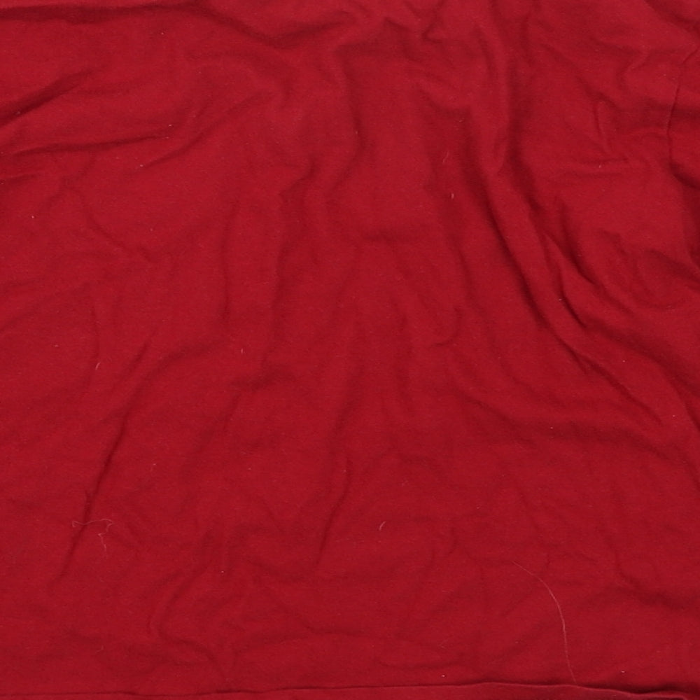 Nutmeg Girls Red Solid  Top Pyjama Top Size 6-7 Years