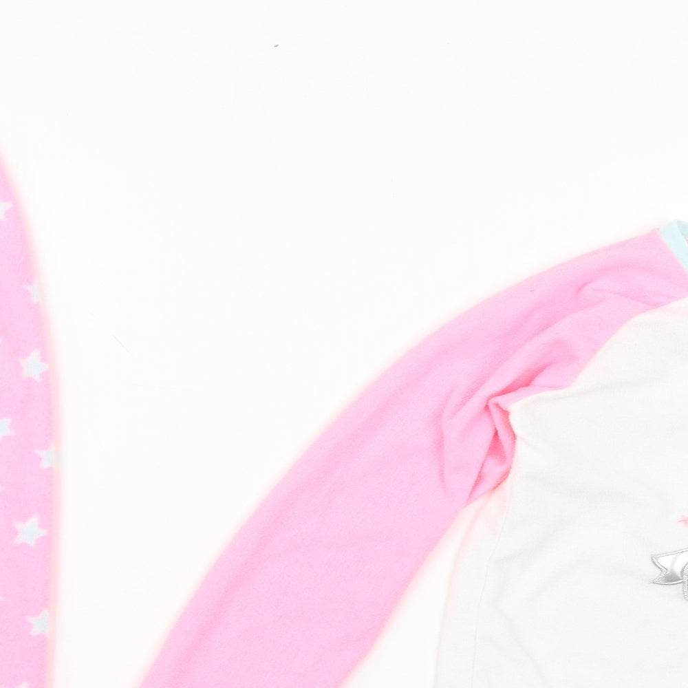 Primark Girls Pink Solid  Top Pyjama Set Size 7-8 Years