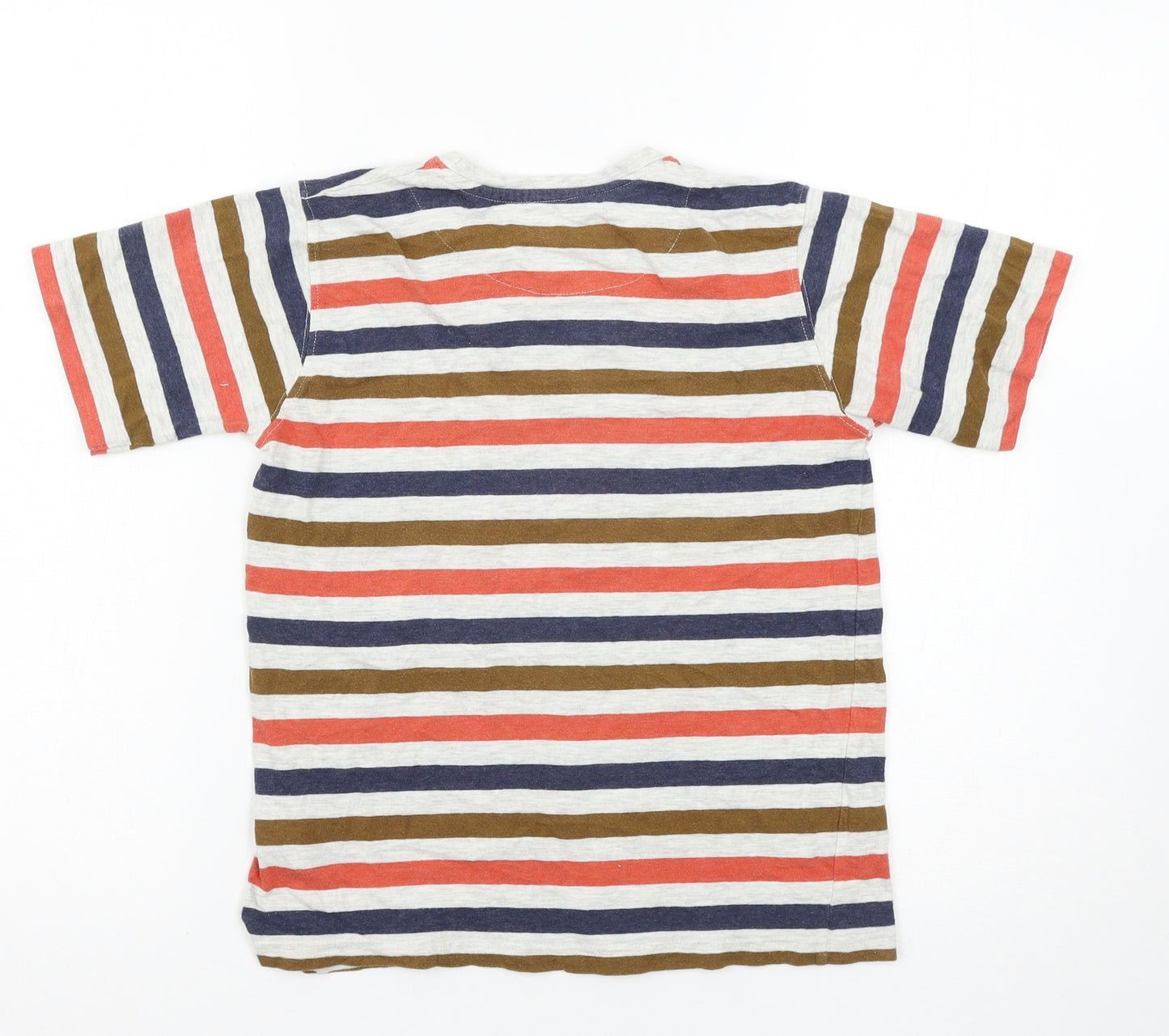 Rebel Boys Multicoloured Striped  Basic T-Shirt Size 8-9 Years