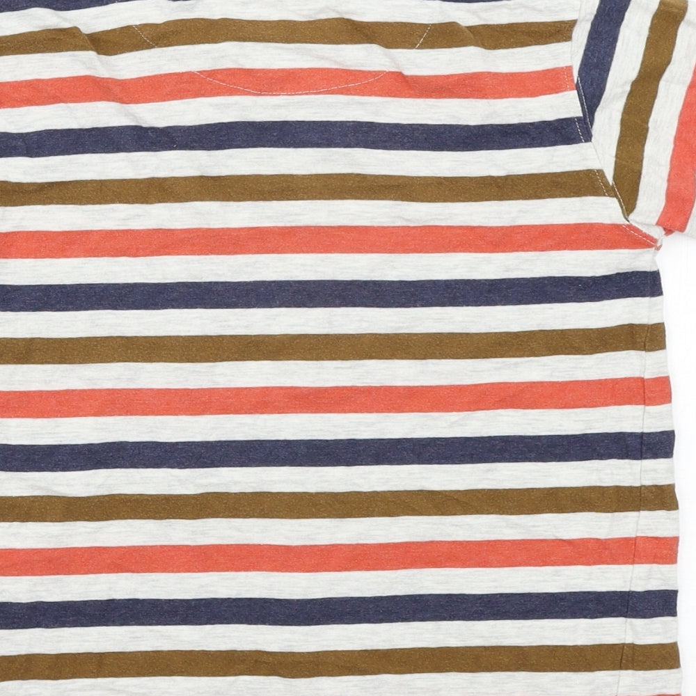 Rebel Boys Multicoloured Striped  Basic T-Shirt Size 8-9 Years