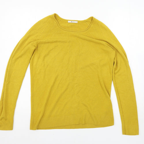 TU Womens Yellow   Pullover Jumper Size 12