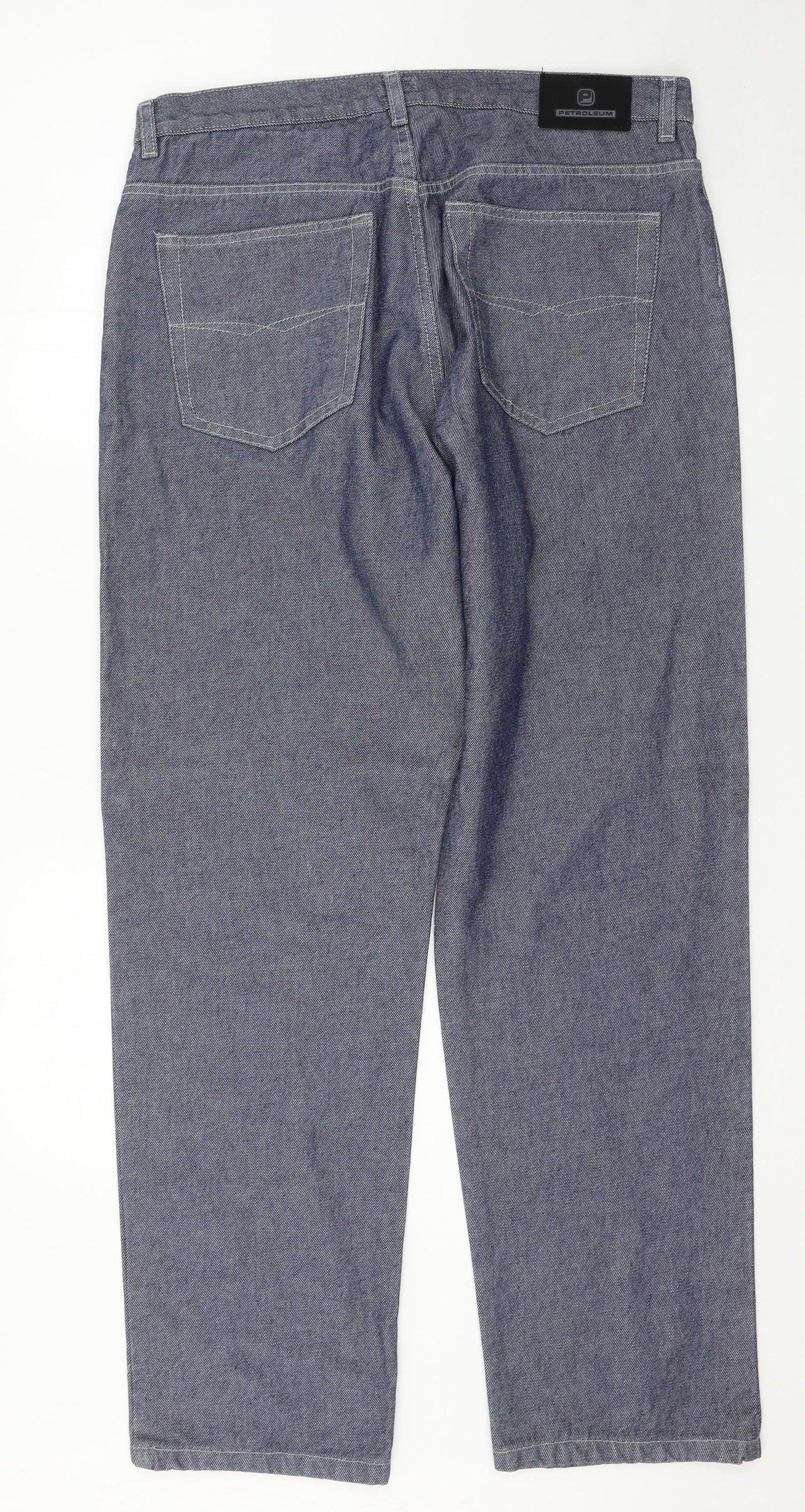 Petroleum Mens Blue   Straight Jeans Size 36 L31 in