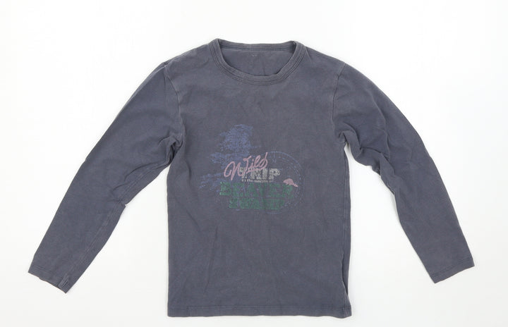 Preworn Girls Grey   Basic T-Shirt Size 10 Years