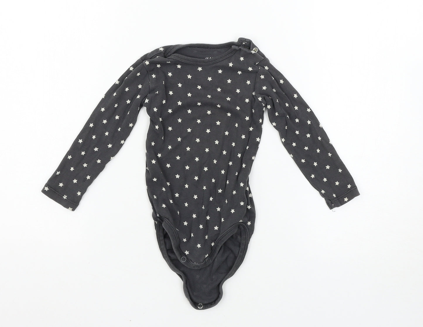 H&M Baby Grey Spotted  Babygrow One-Piece Size 12-18 Months