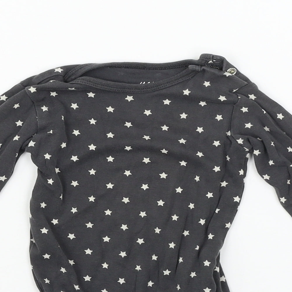 H&M Baby Grey Spotted  Babygrow One-Piece Size 12-18 Months