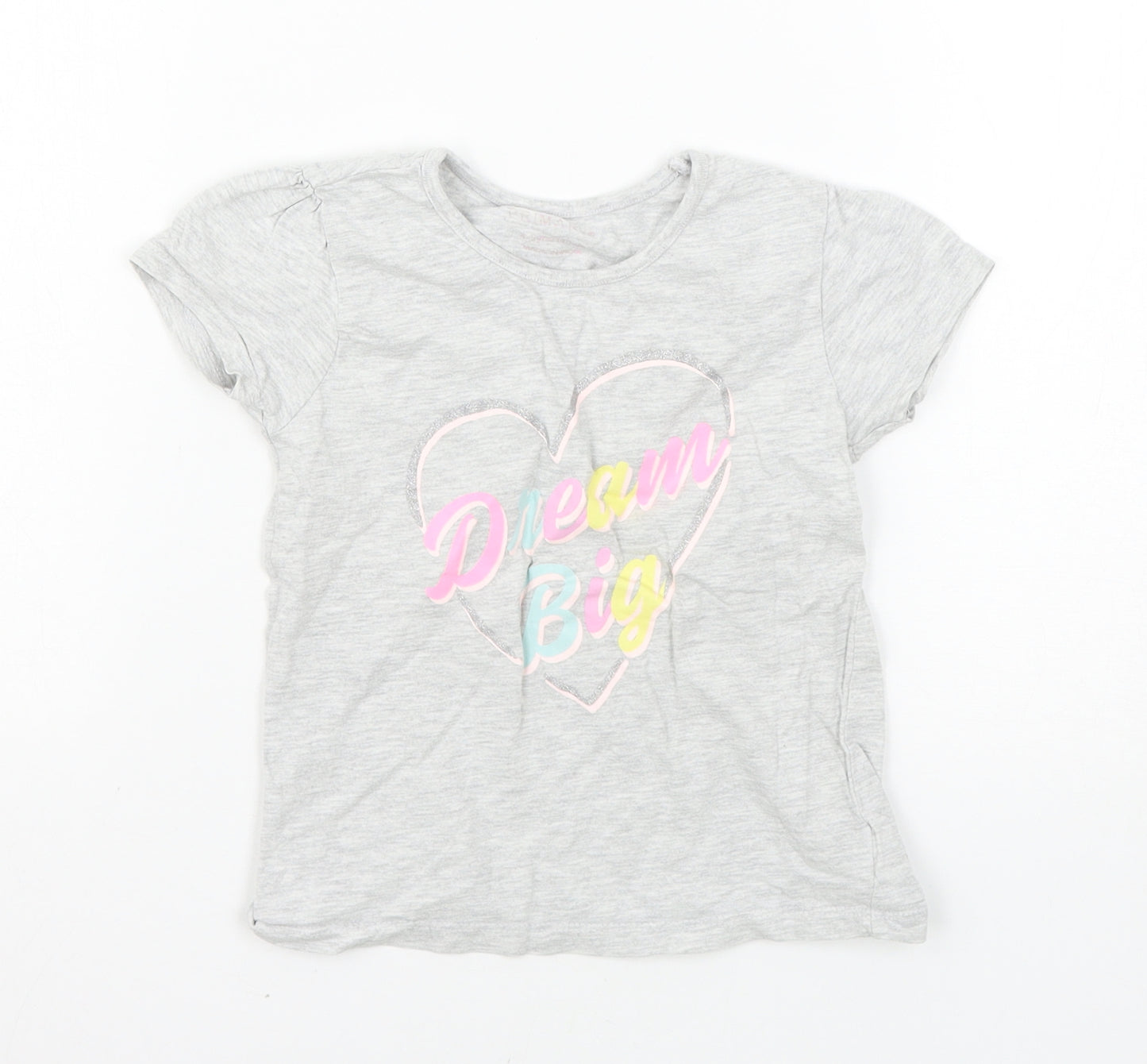 Primark Girls Grey   Basic T-Shirt Size 4-5 Years