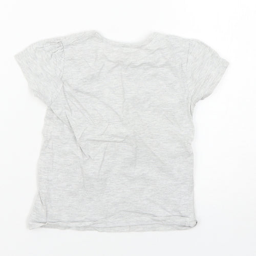 Primark Girls Grey   Basic T-Shirt Size 4-5 Years