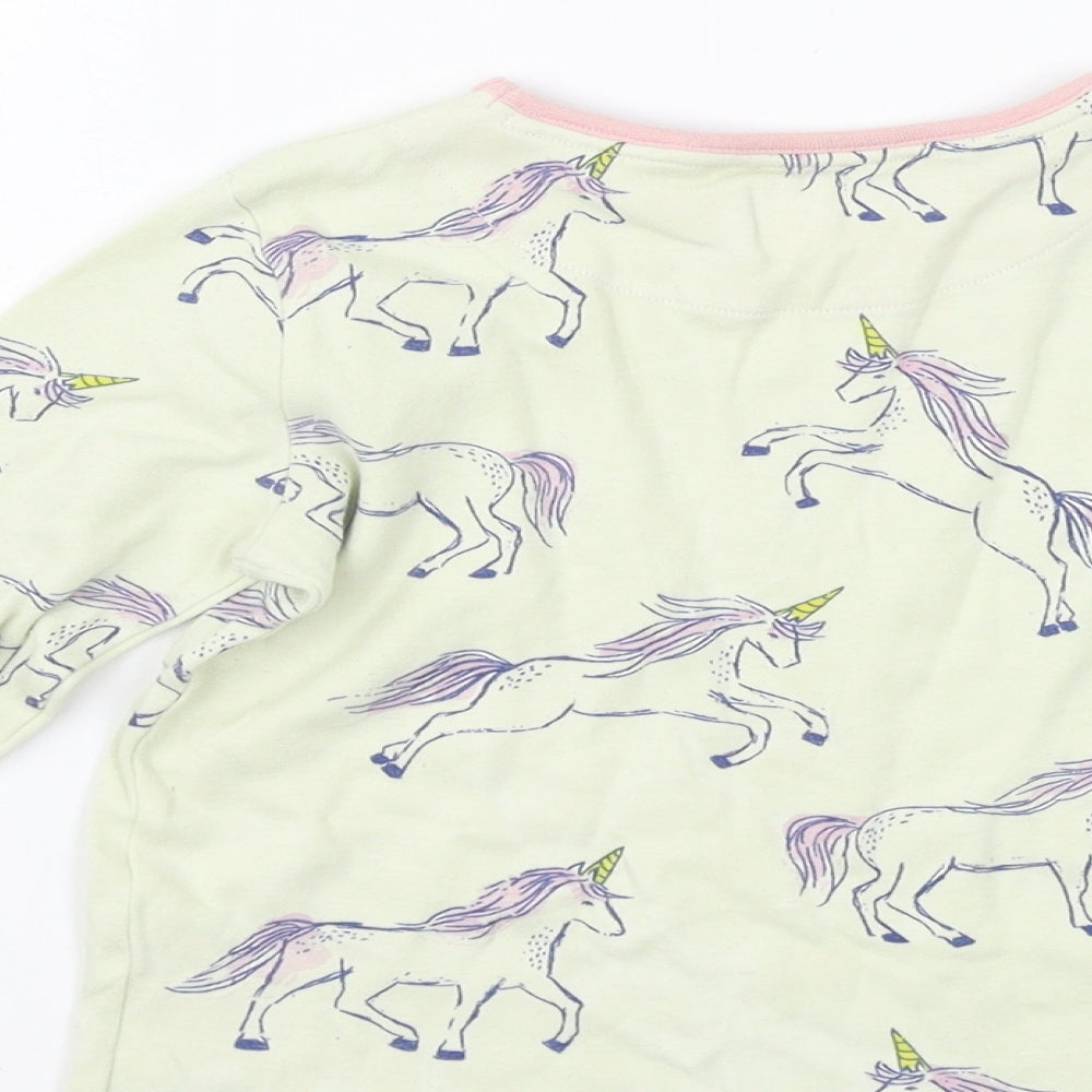 John Lewis Girls Multicoloured Solid  Top Pyjama Set Size 7 Years