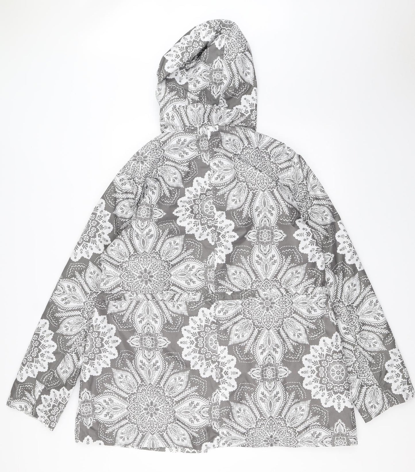 Peacocks Womens Grey   Rain Coat Coat Size 20