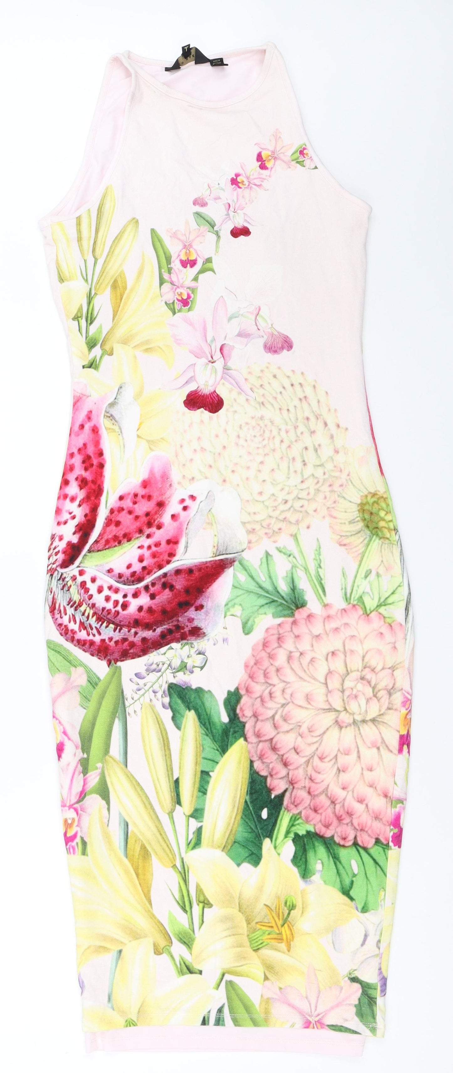 Ted Baker Womens Pink Floral  Bodycon  Size S