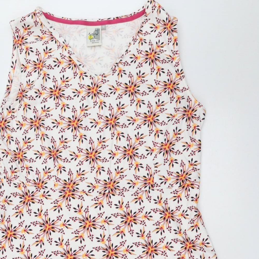 Weird Fish Womens White   Fit & Flare  Size 18