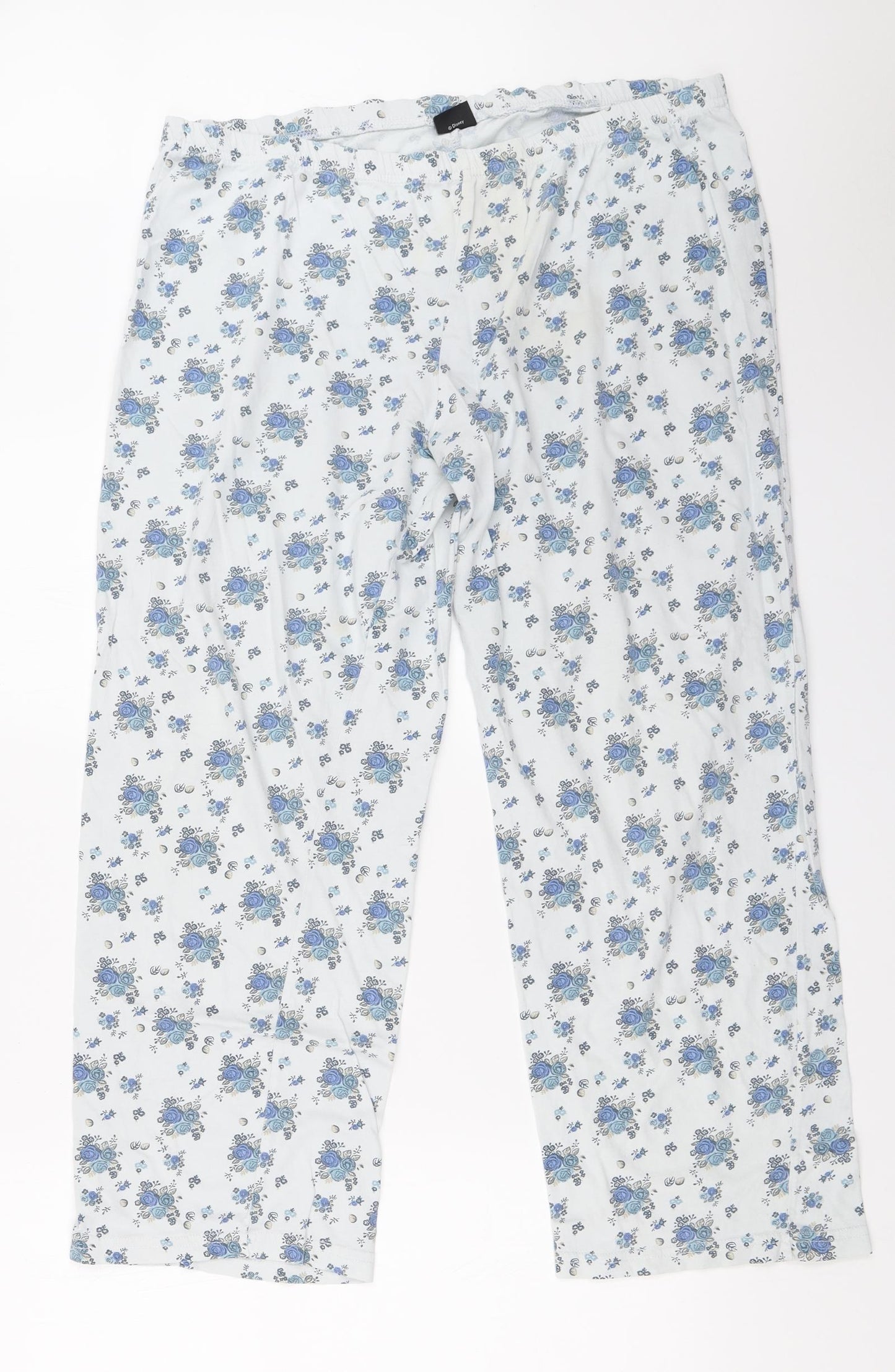 Disney Womens Ivory Floral  Top Pyjama Pants Size 16
