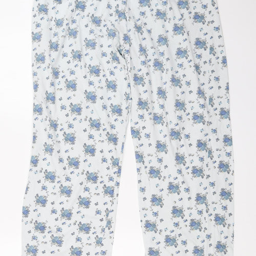 Disney Womens Ivory Floral  Top Pyjama Pants Size 16