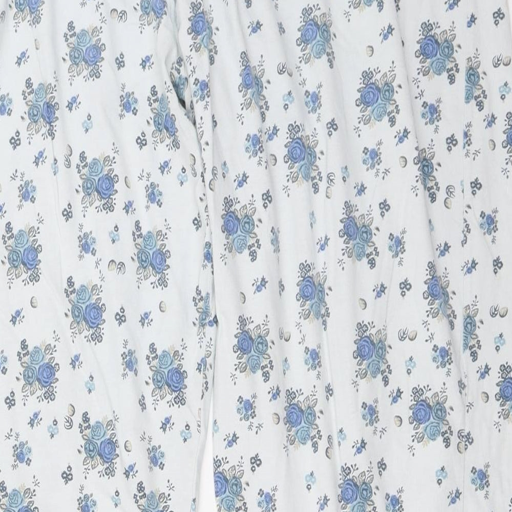 Disney Womens Ivory Floral  Top Pyjama Pants Size 16