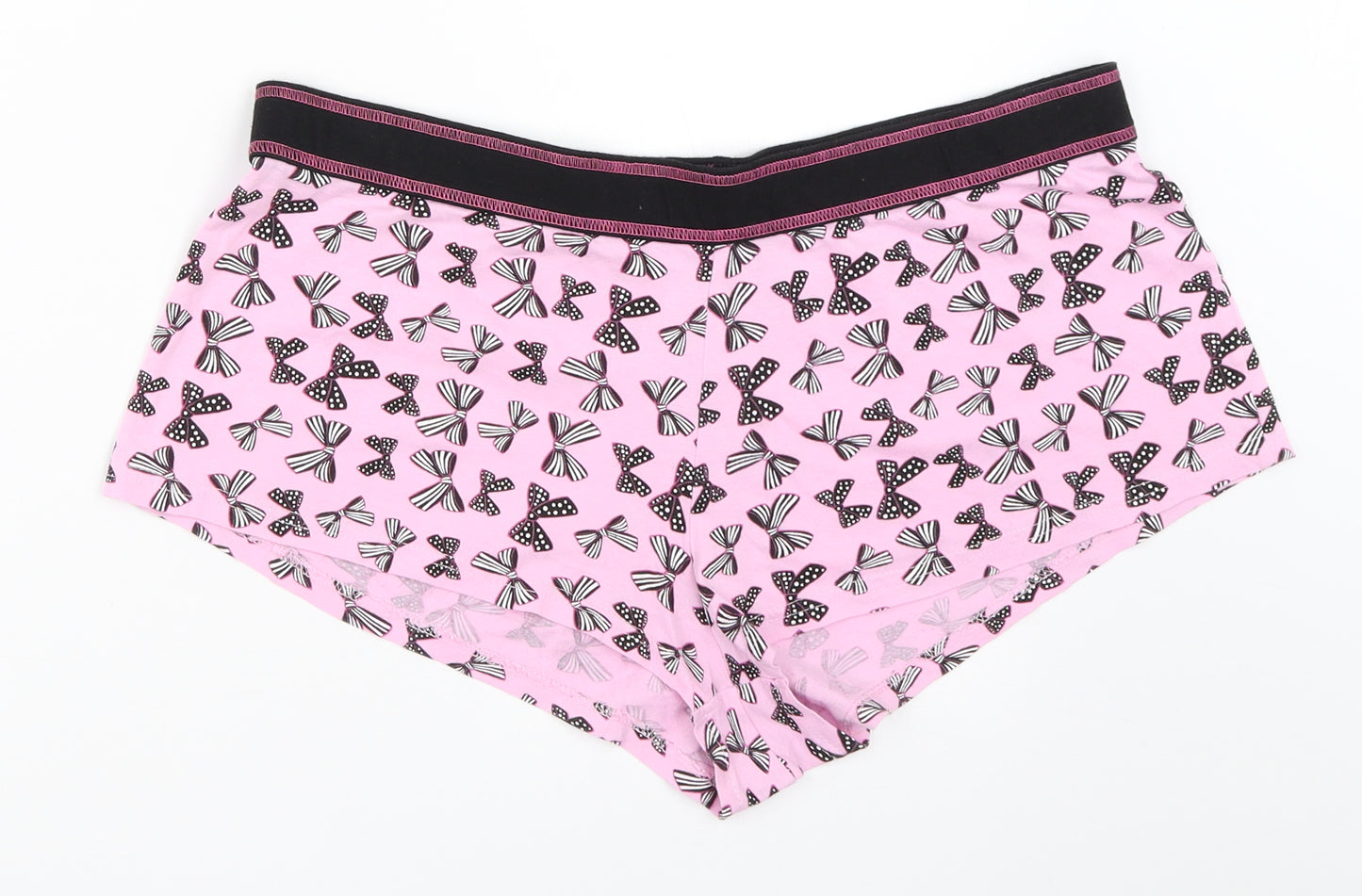 F&F Womens Pink Solid  Top Sleep Shorts Size 16