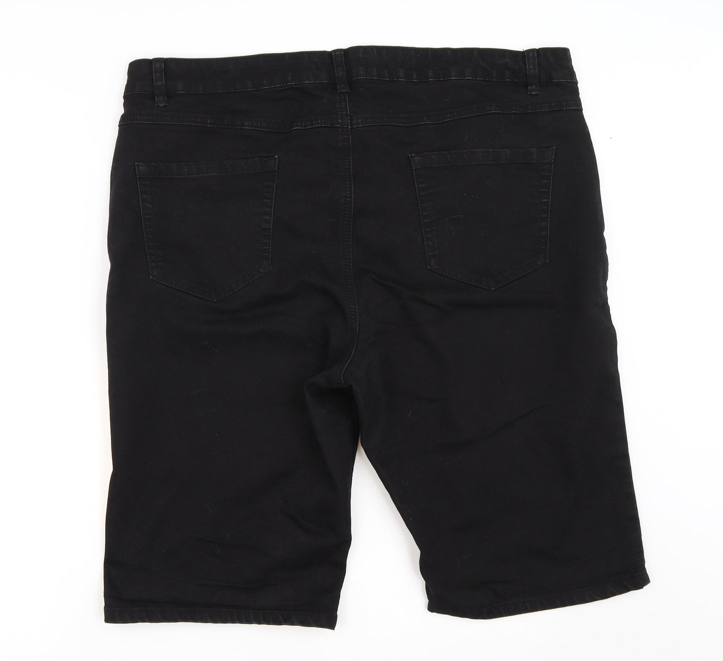 George Womens Black  Denim Cut-Off Shorts Size 20