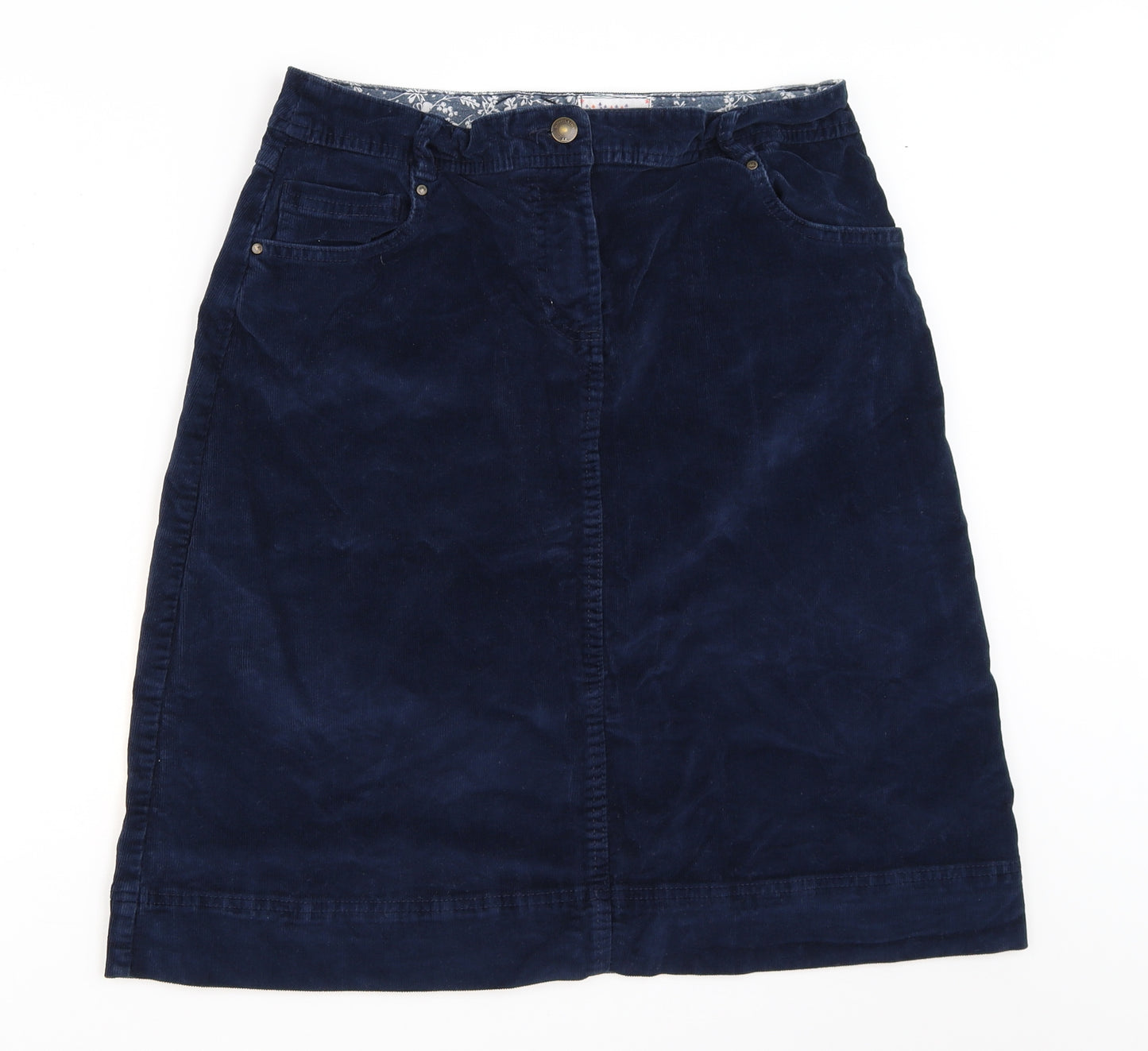 Mantaray Womens Blue  Corduroy A-Line Skirt Size 12