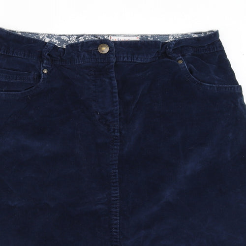 Mantaray Womens Blue  Corduroy A-Line Skirt Size 12
