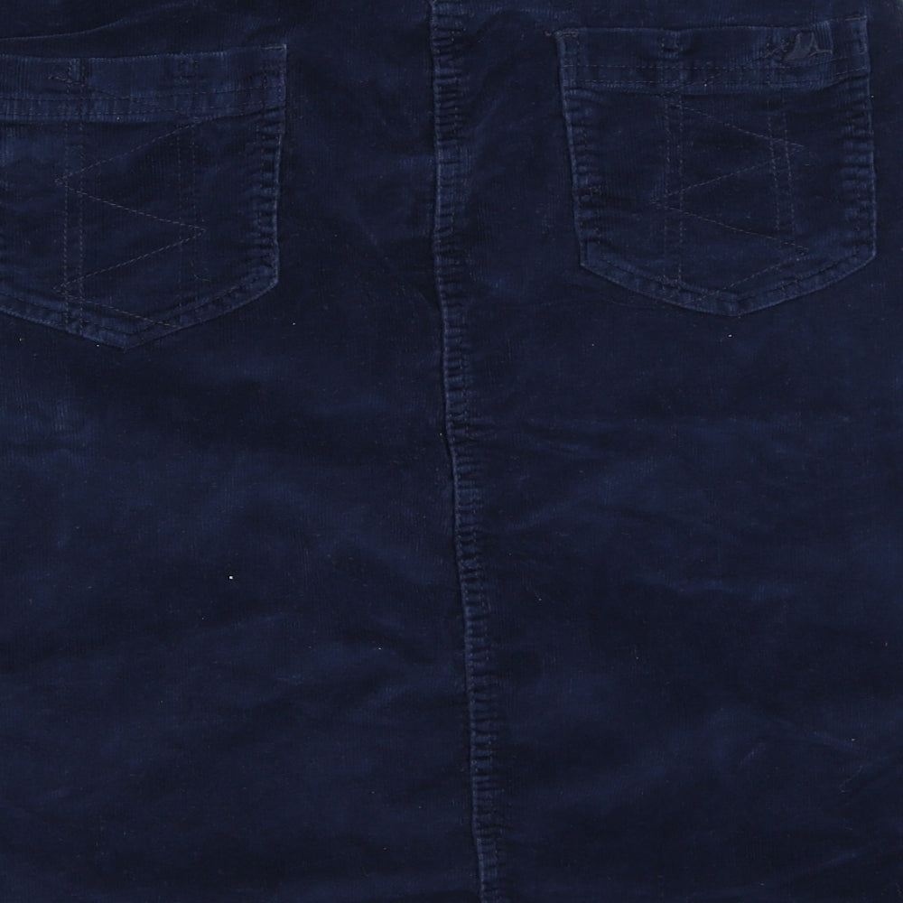 Mantaray Womens Blue  Corduroy A-Line Skirt Size 12