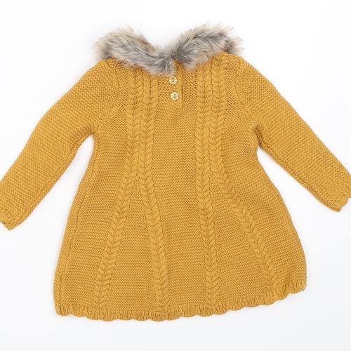 Christian Siriano Girls Yellow   Jumper Dress  Size 6-9 Months