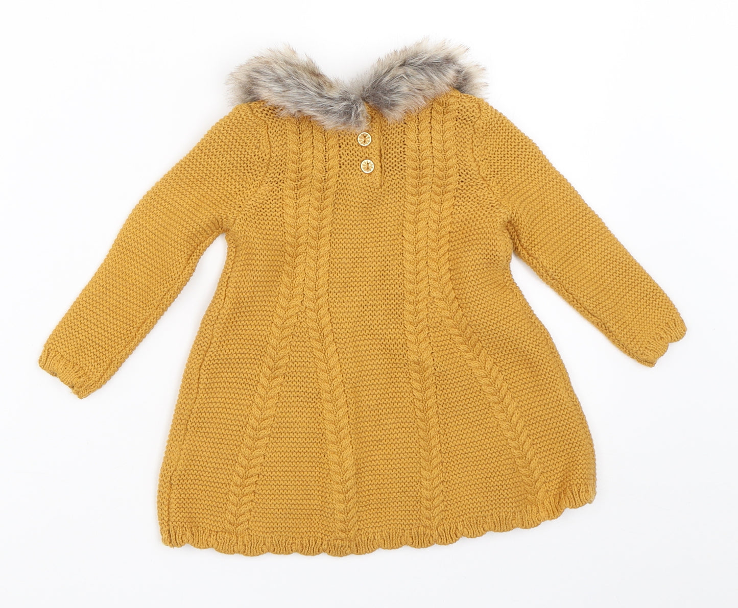 Christian Siriano Girls Yellow   Jumper Dress  Size 6-9 Months
