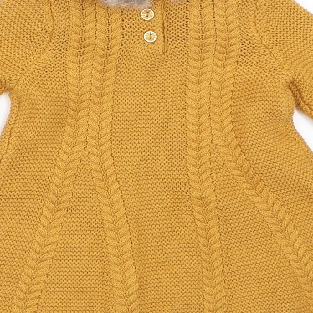 Christian Siriano Girls Yellow   Jumper Dress  Size 6-9 Months