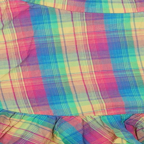 Warehouse Womens Blue Check  Wrap Skirt Size 6