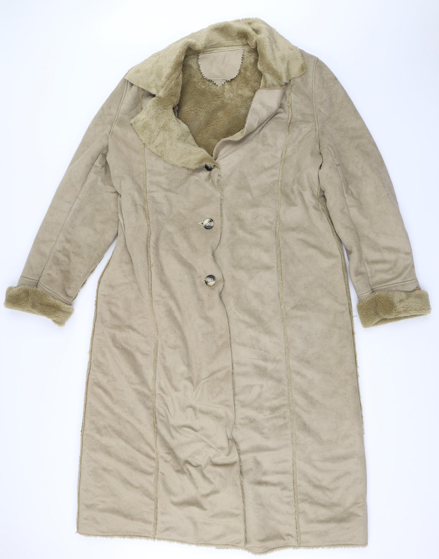Premier Collection Womens Beige   Overcoat Coat Size 18