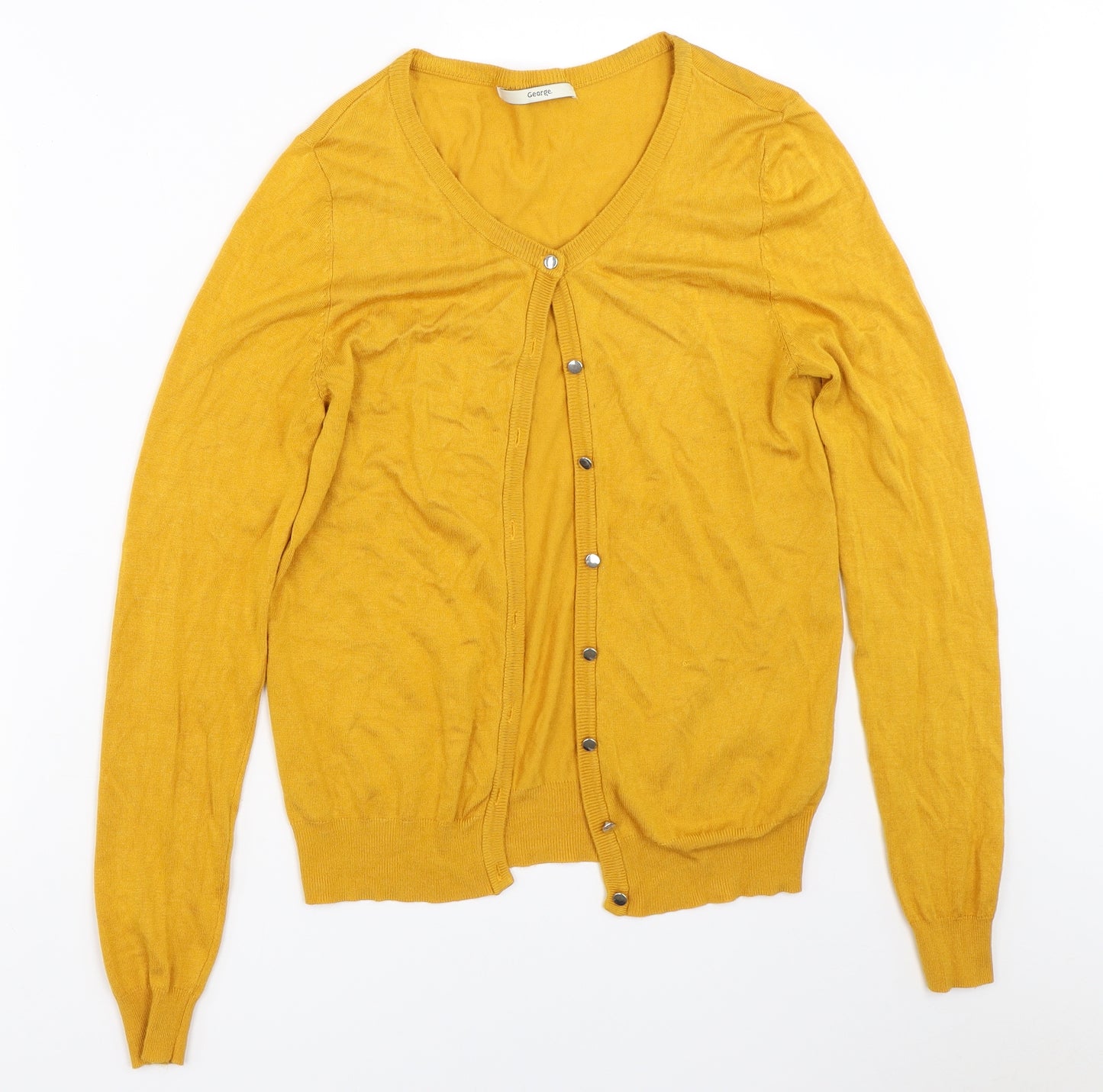 George Womens Yellow   Cardigan Jumper Size 8