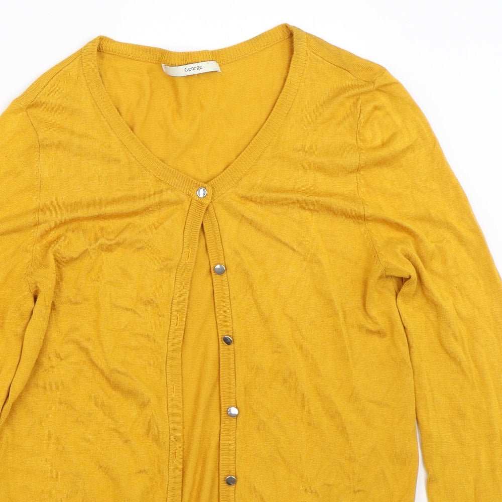 George Womens Yellow   Cardigan Jumper Size 8