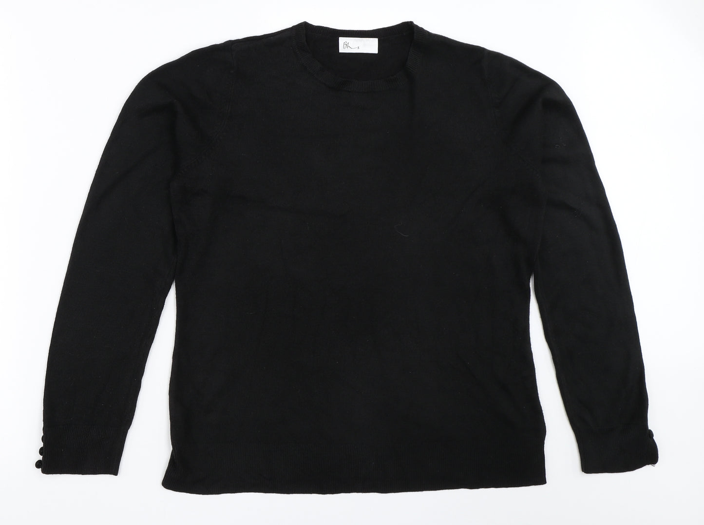BHS Womens Black   Pullover Jumper Size 16