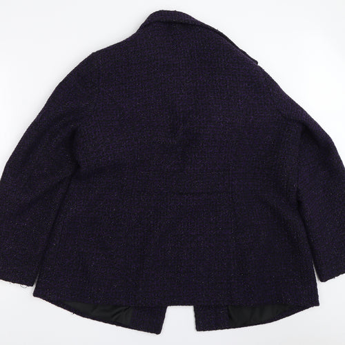 Classic Womens Purple   Overcoat Coat Size 18