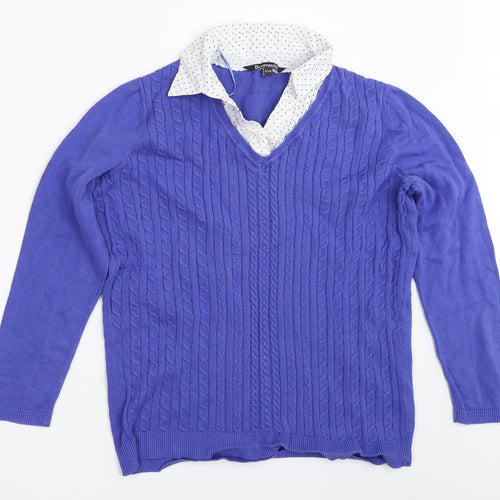 Bonmarché Womens Blue   Pullover Jumper Size 12