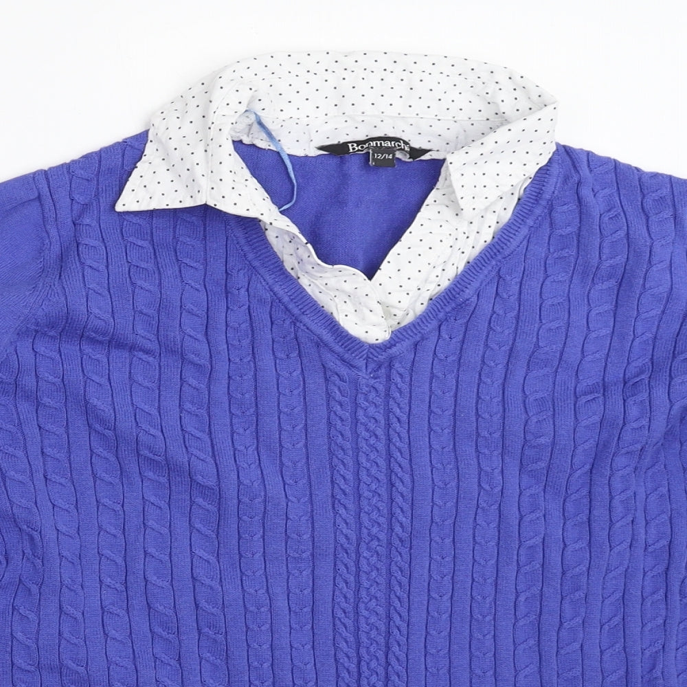 Bonmarché Womens Blue   Pullover Jumper Size 12