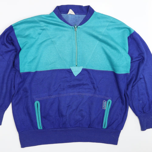 Vivre Mens Blue   Pullover Sweatshirt Size L