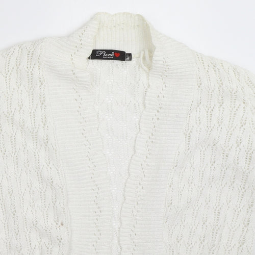Pure Fashion Womens White   Cardigan Jumper Size S