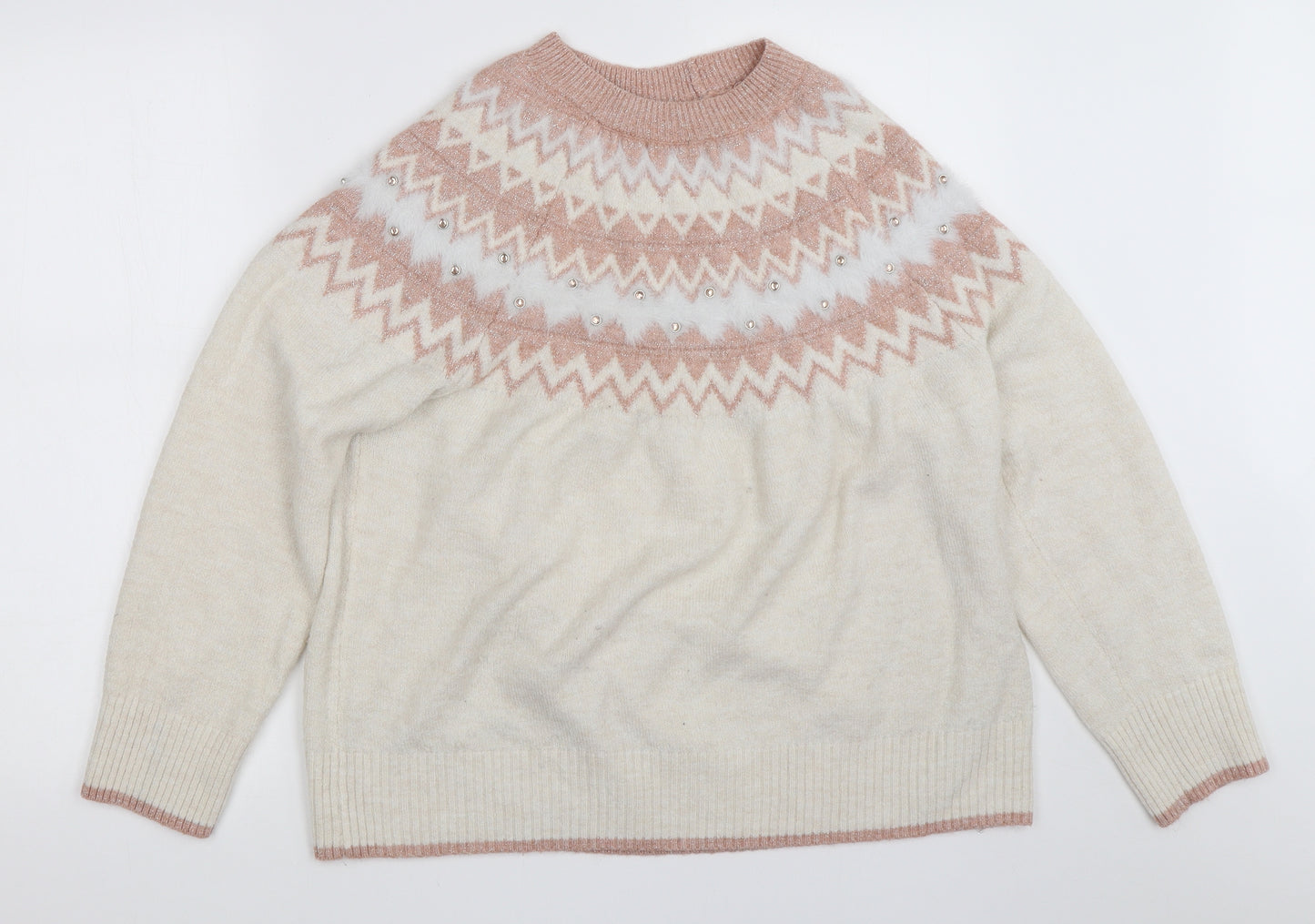 George Womens Ivory   Pullover Jumper Size L