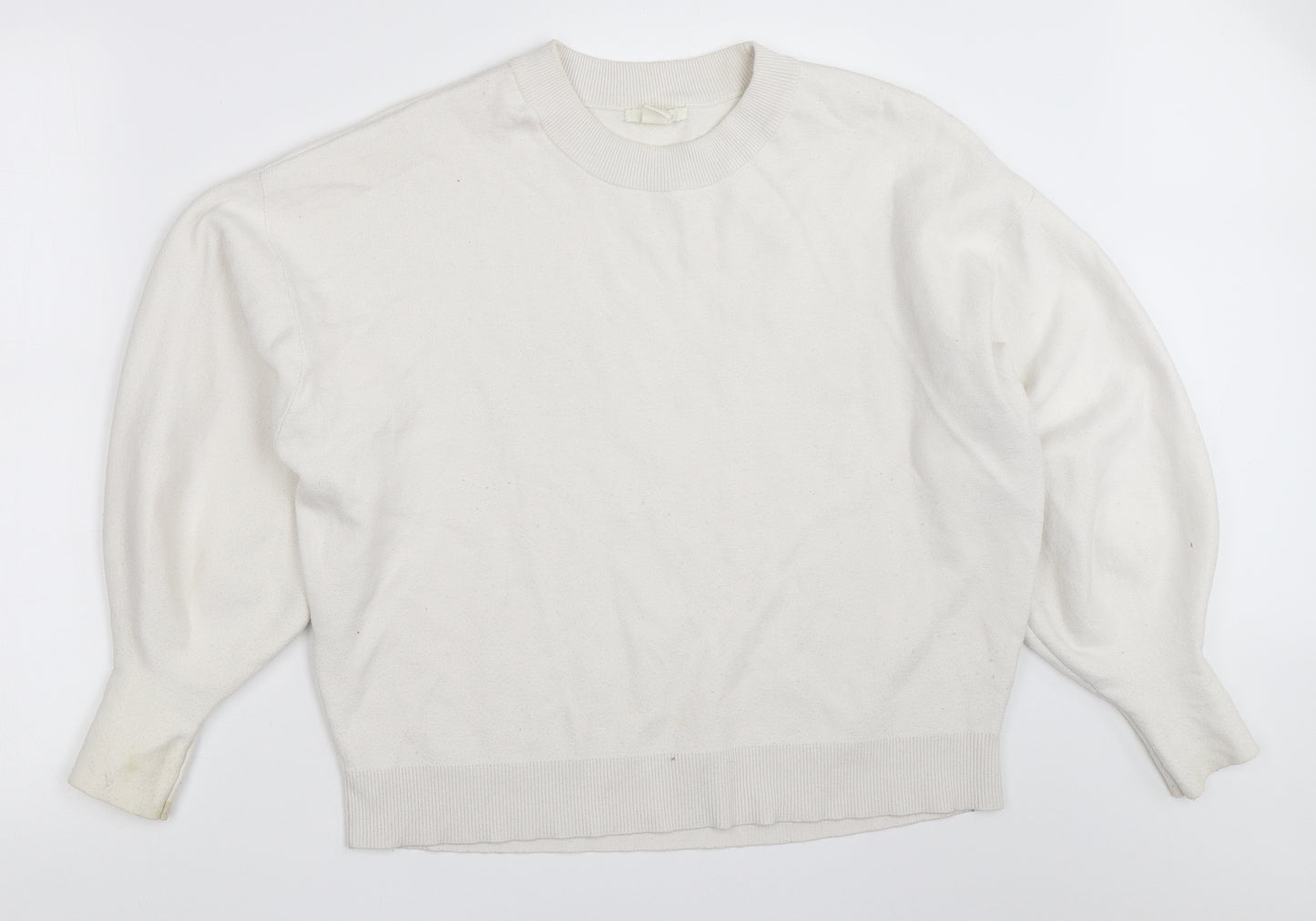 H&M Womens White   Pullover Jumper Size S