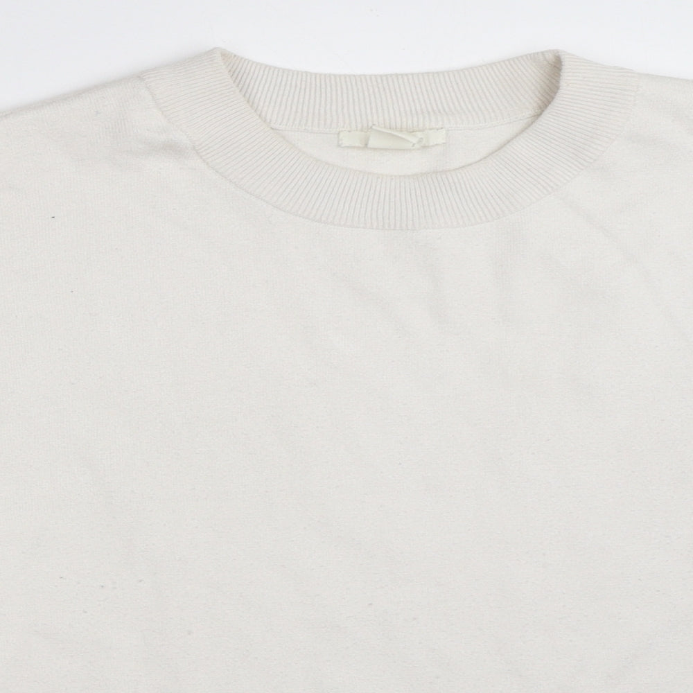 H&M Womens White   Pullover Jumper Size S