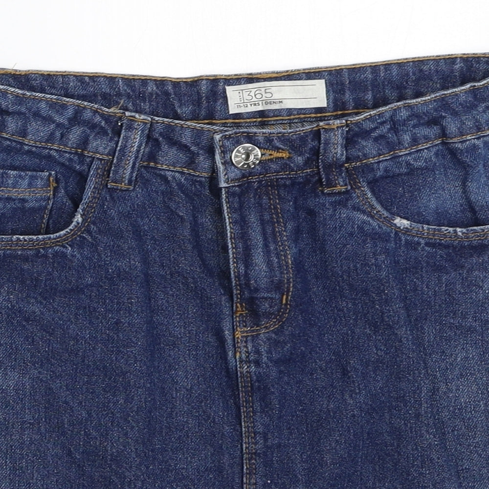 365 Denim Girls Blue  Denim Mini Skirt Size 11-12 Years