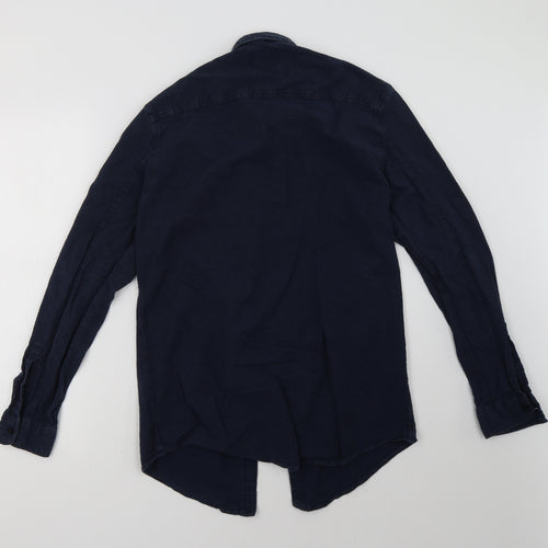 Topman Mens Blue    Button-Up Size L