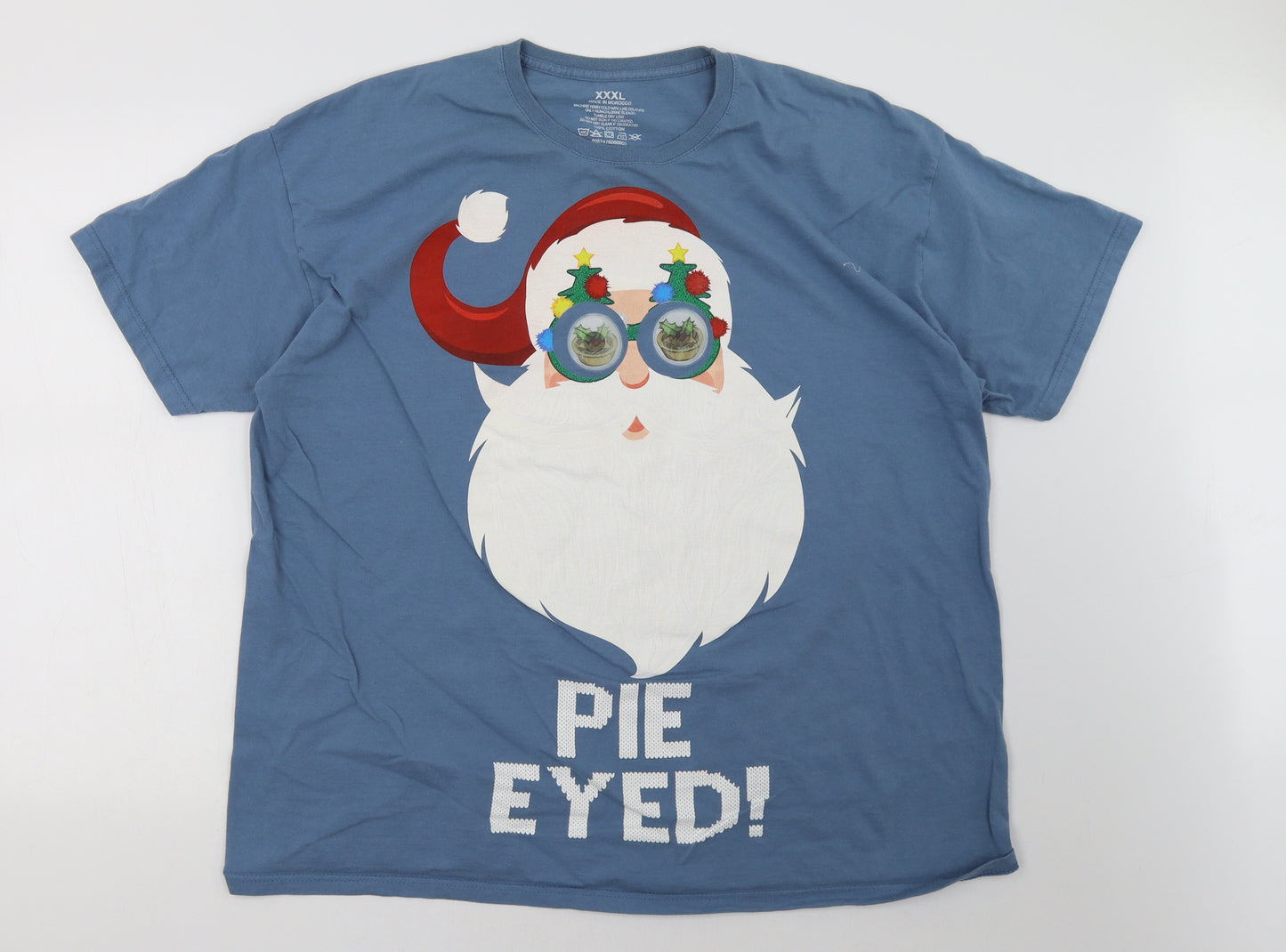 Preworn Mens Blue    T-Shirt Size 3XL  - Christmas