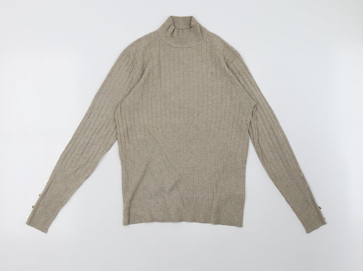 Marks and Spencer Womens Beige Pullover Sweatshirt Size 14
