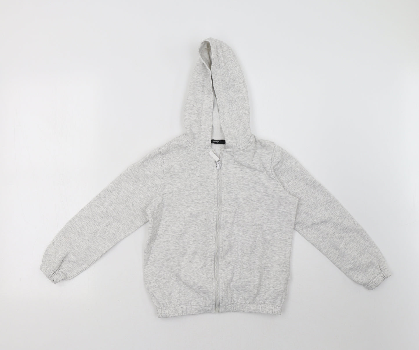George Girls Grey   Full Zip Hoodie Size 8-9 Years