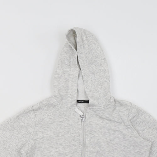 George Girls Grey   Full Zip Hoodie Size 8-9 Years