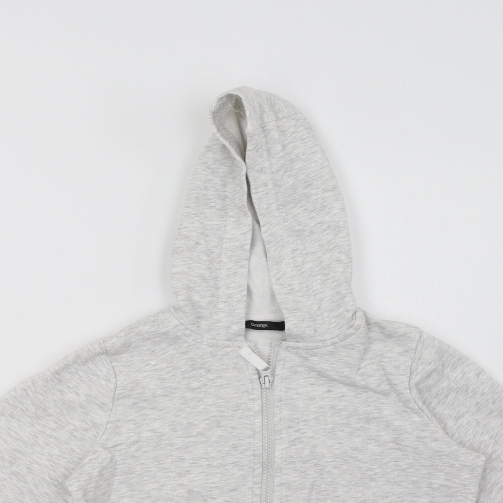 George Girls Grey   Full Zip Hoodie Size 8-9 Years